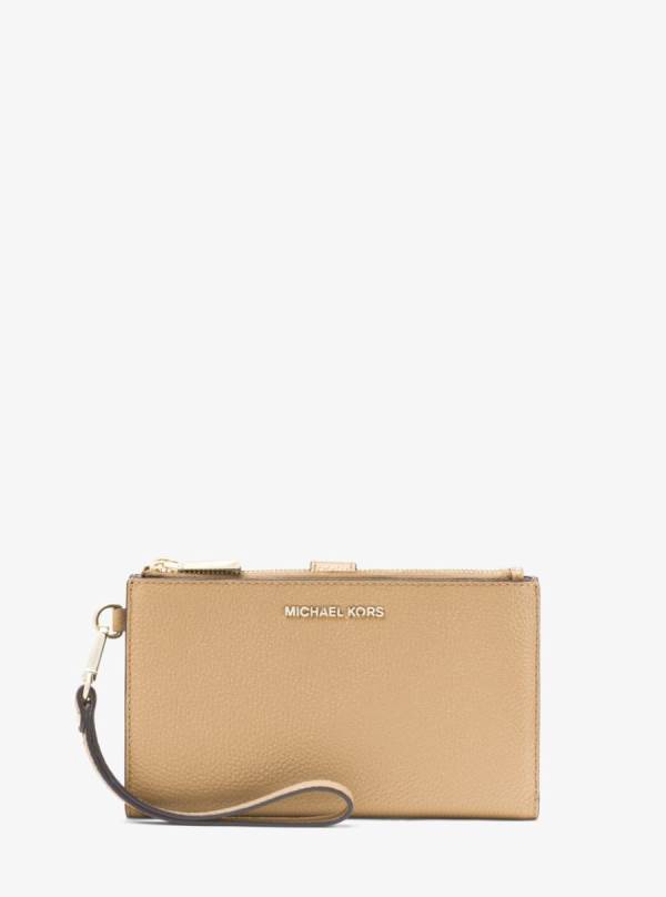 Damske Penazenky Michael Kors Adele Pebbled Leather Smartphone Hnede - Doplnky Michael Kors Sleva | ASZUF-6209